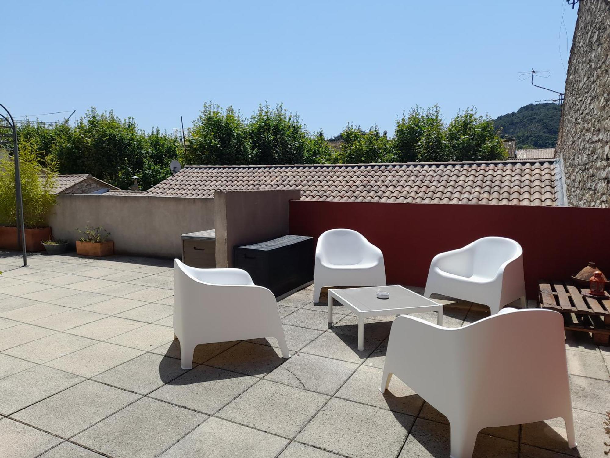 Grande Terrasse Et Vue Sur Le Site Antique Apartment Vaison-la-Romaine Luaran gambar